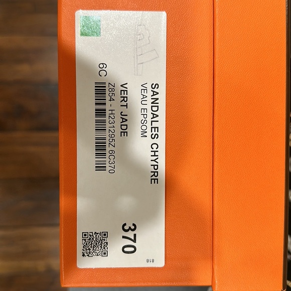 Hermes Chypre Sandal in Vert Jade size 37 - Picture 10 of 11